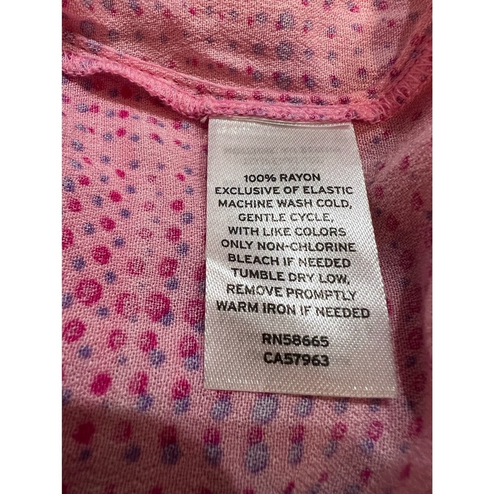 BP . Smocked Bodice Romper in‎ Pink Geodot Plaid Size Medium - Picture 7 of 7